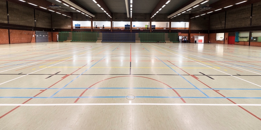 Binnenkant sporthal Het Rooi Binnenkant sporthal Het Rooi